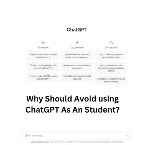 Why using ChatGPT should be avoided by students?